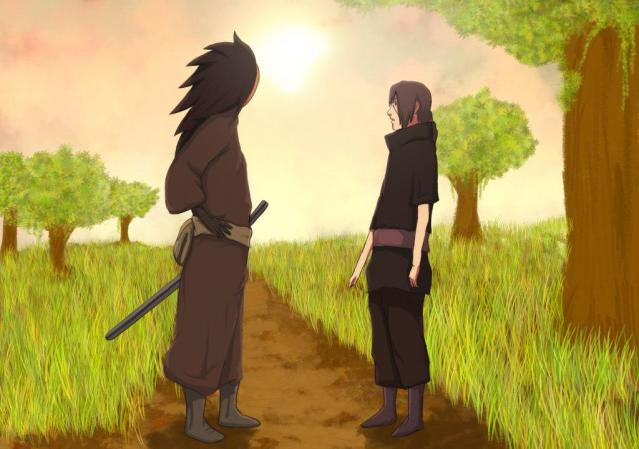 Itachi Uchiha making a deal with Madara Uchiha